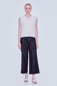 Sleeveless Polo Knit