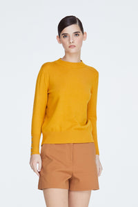 Crew Neck Knit Blouse