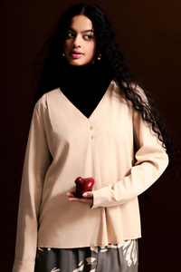 Front Pleated Blouse