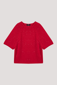 Lurex Half Sleeve Knit Top