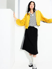 Relaxed Sleeveless Stripes Sweatshirt