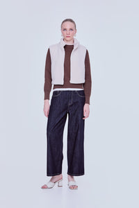 High-Neck Furry Vest