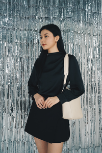 Shoulder Pleat Sheen Blouse