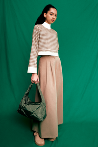 Pleated Wide Leg Trousers