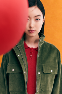 Colour Block Corduroy Jacket