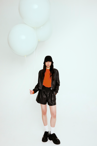 Leather Bomber Jacket