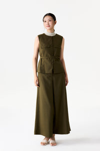 Belted Woven Vest Top