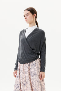Long Sleeve V-Neck Wrap Cardigan