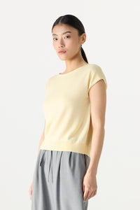 Buttoned Back Knit Top