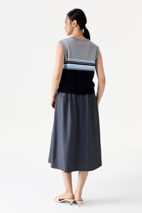 Wrap Pleated Skirt