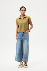 Collared Folded Cuffs Tee