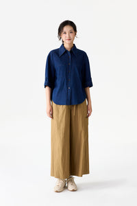 Roll-Up Sleeve Denim Shirt