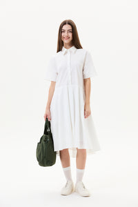 Pleated Shirt Dress