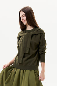 Faux-Layered Knit Sweater