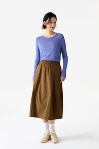 Pleated Midi Skirt