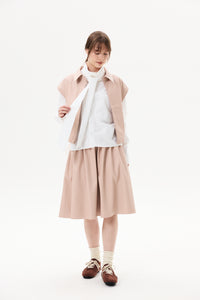 Leather Gathered Skirt