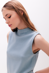Shoulder Button Knit Top