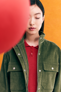 Colour Block Corduroy Jacket