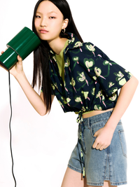 Printed Self-Tie Top