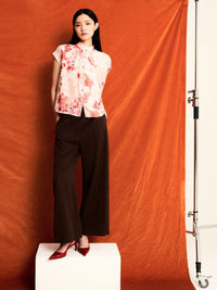Wide Leg Sheen Trousers