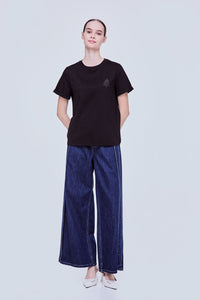 Lurex Embroidered Tee
