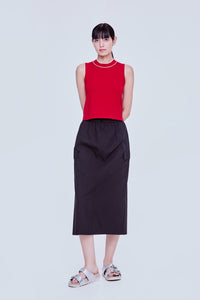 Contrast Knit Tank Top