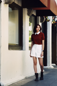 Collared Knit Top