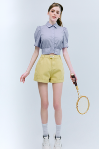 Collared Puff Sleeve Blouse