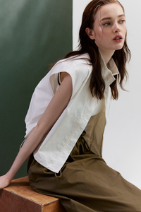 Stand Collar Zip Up Vest