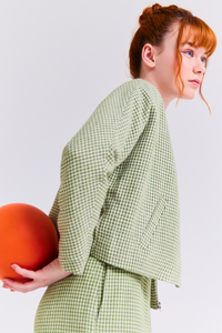 Houndstooth Bomber Jacket