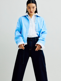 Belted Denim Pants