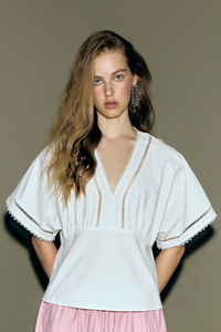 Kimono Lace Trim Top