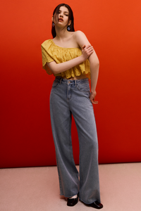 Off-Shoulder Scalloped Top