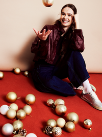 Soft High-Neck Scrunch Jacket