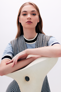 Contrast Knit Top