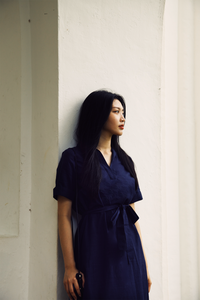 Collared Surplice Dress