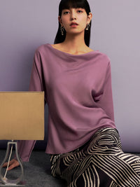 Cowl Neck Long Sleeve Blouse