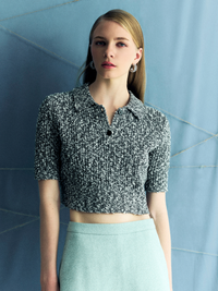 Blended Boucle Polo Knit