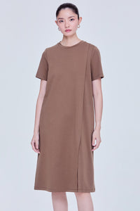 Front Overlap T-Shirt Dress