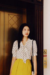 Polka Dot Ascot Blouse