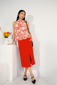 Floral Print Sleeveless Top