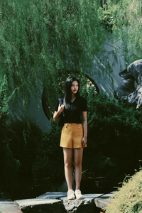 Decorative Buttons Shorts