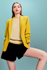 Scrunchy Sleeves Blazer