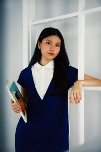 Contrasting Shirt Dress
