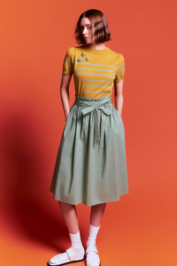 Elasticated Waist Flare Skirt