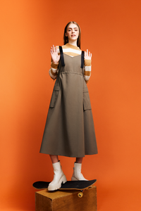 Maxi Pinafore Dress