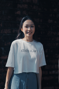 Printed Graphic Oversized Crop Top