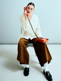 Casual Wide Flare Trousers