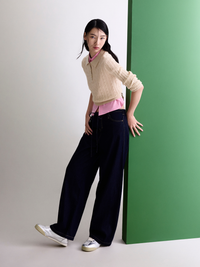 Self-Tie Denim Trousers