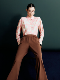 Elasticated Wide Flare Jersey Bottom